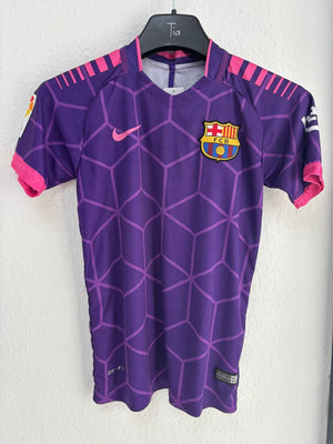 FC Barcelona 2016/17 Third Kit Jersey – Purple/Pink Lionel Messi #10  (10 - 12 years)