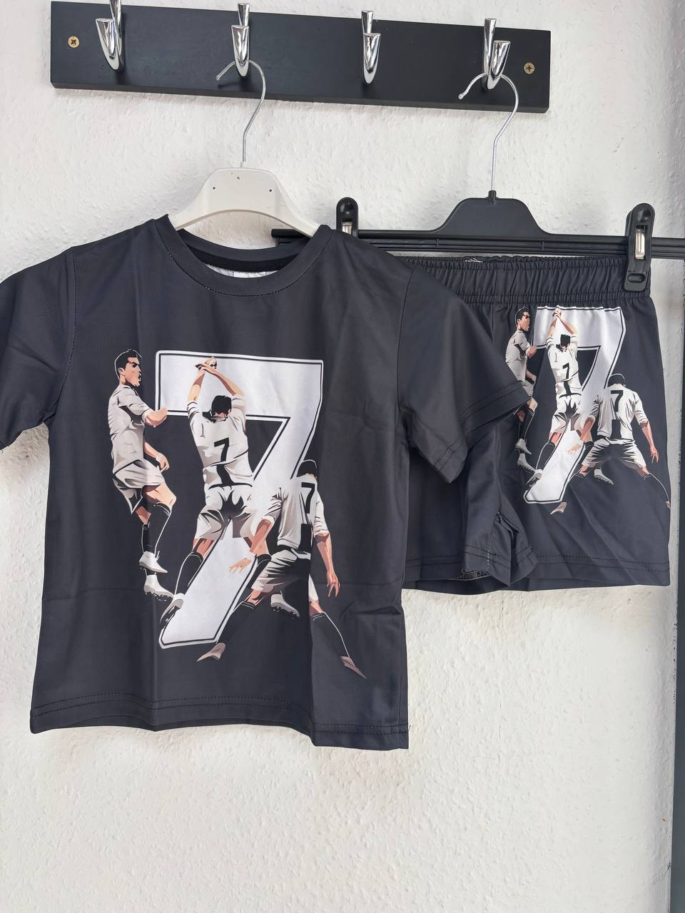 Cristiano Ronaldo #7 Graphic T-Shirt & Shorts Set  (5 - 6 Years )