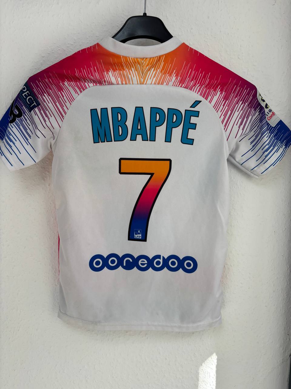 Limited Edition PSG Mbappé #7 'Patchwork' Jordan Fan Jersey (6 - 8 Years )