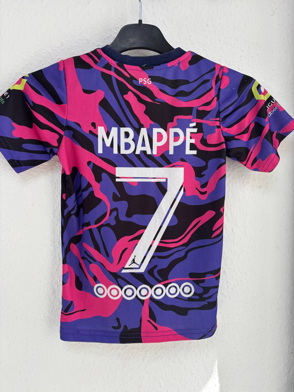 PSG Jordan Kylian Mbappé #7 Abstract Camo Fan Jersey  (3 - 5 Years)