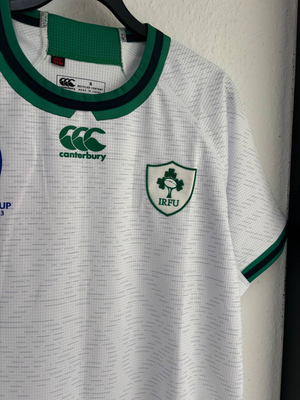 Ireland Rugby Alternate Jersey - Canterbury White/Green IRFU Fan Kit (RWC 2023) (S)