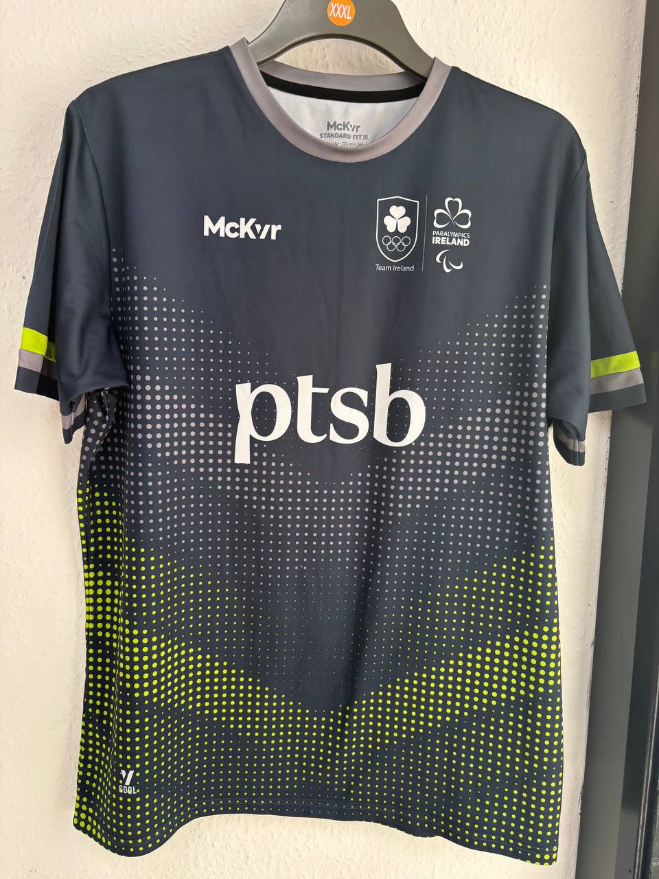 Team Ireland Paralympic Fan Jersey - McKvR Navy/Neon Dots (PTSB Sponsor) (XXL)