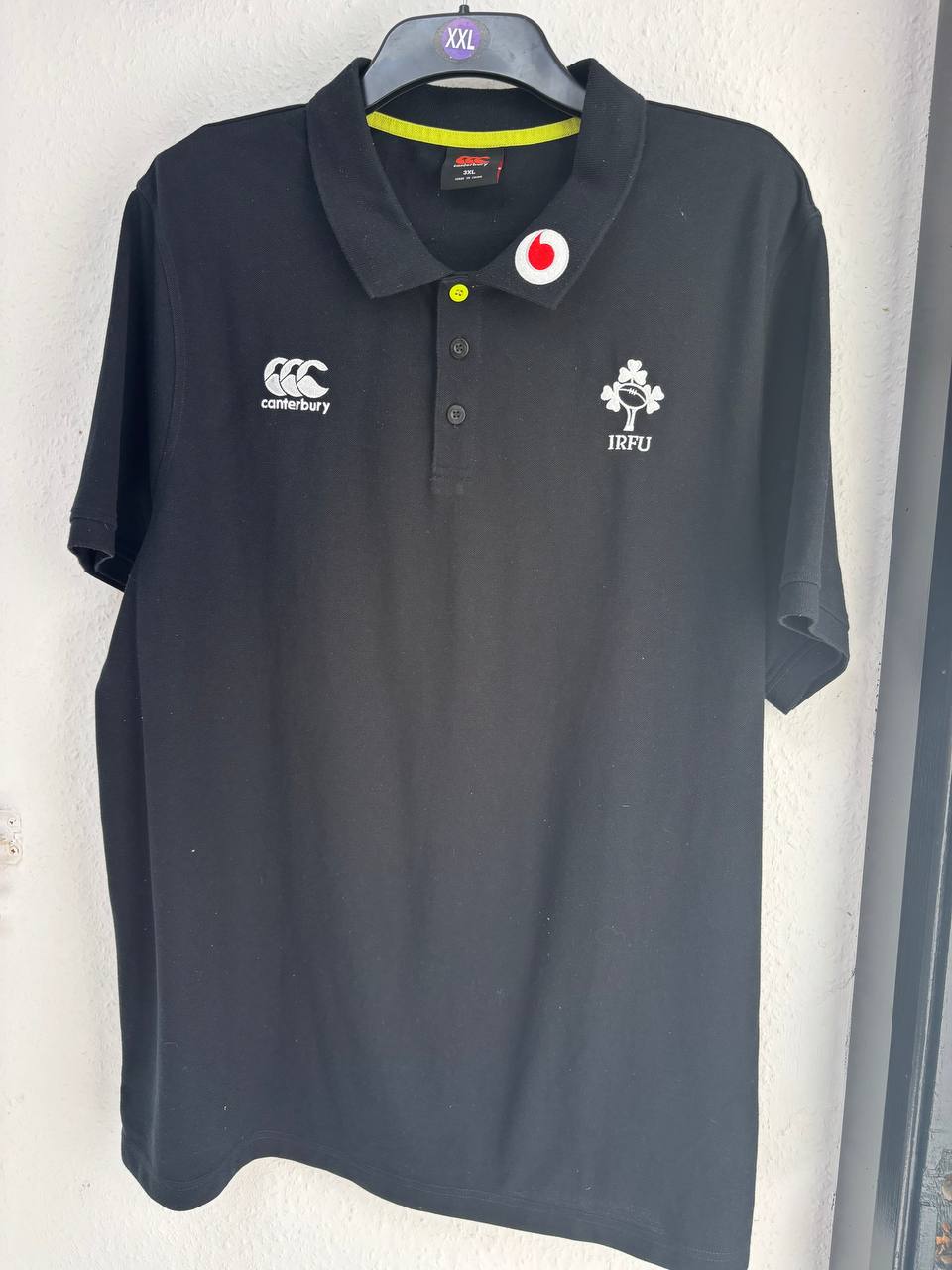IRFU Ireland Rugby Black Polo Shirt - Canterbury Official Team Casual Wear (3XL)