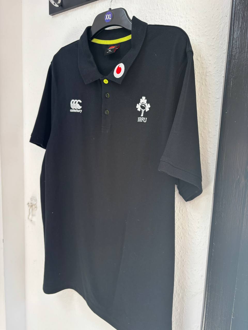 IRFU Ireland Rugby Black Polo Shirt - Canterbury Official Team Casual Wear (3XL)
