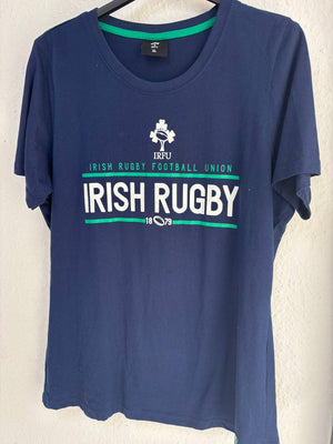 IRFU Irish Rugby Navy Graphic T-Shirt - 'Irish Rugby Football Union 1879' (XL)