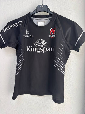 Kukri Ulster Rugby Home/Training Jersey Black - Kingspan Openreach Sponsor (8 - 10 Years)