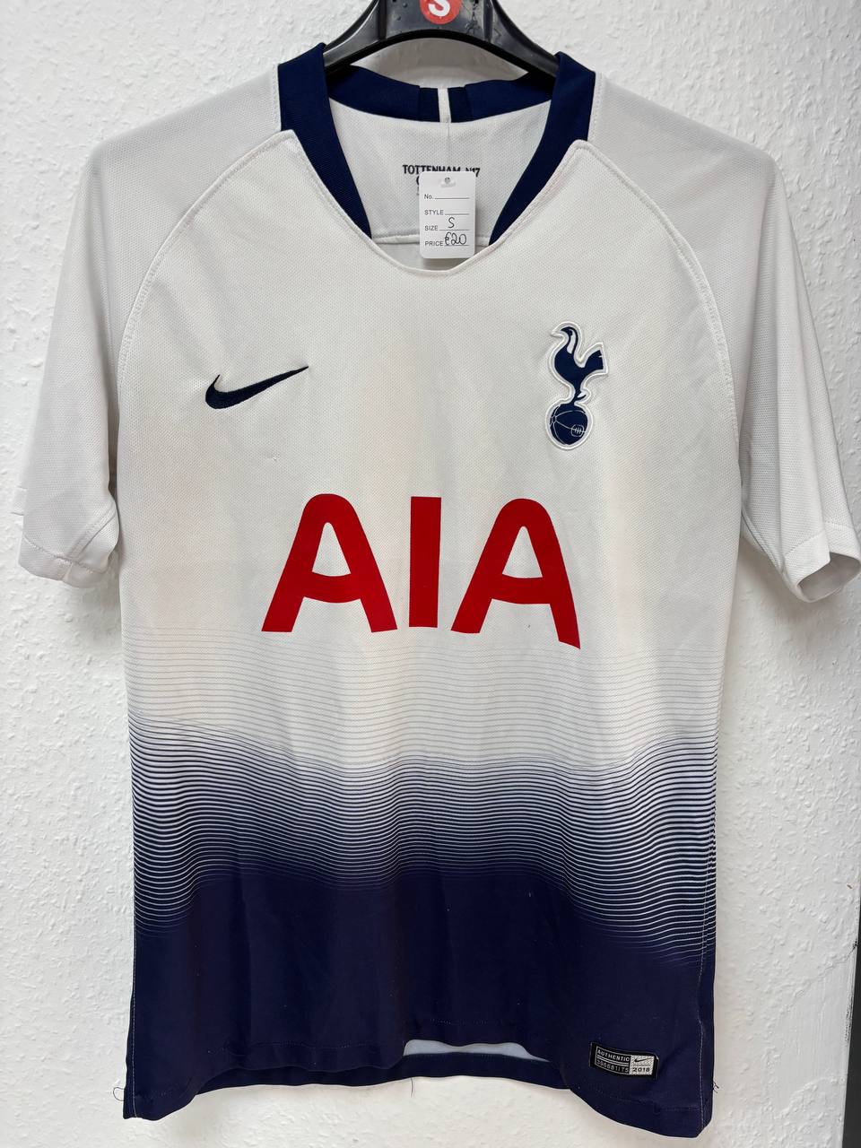 Tottenham Hotspur 2018-19 Home Jersey Nike White Gradient Spurs Shirt (S)