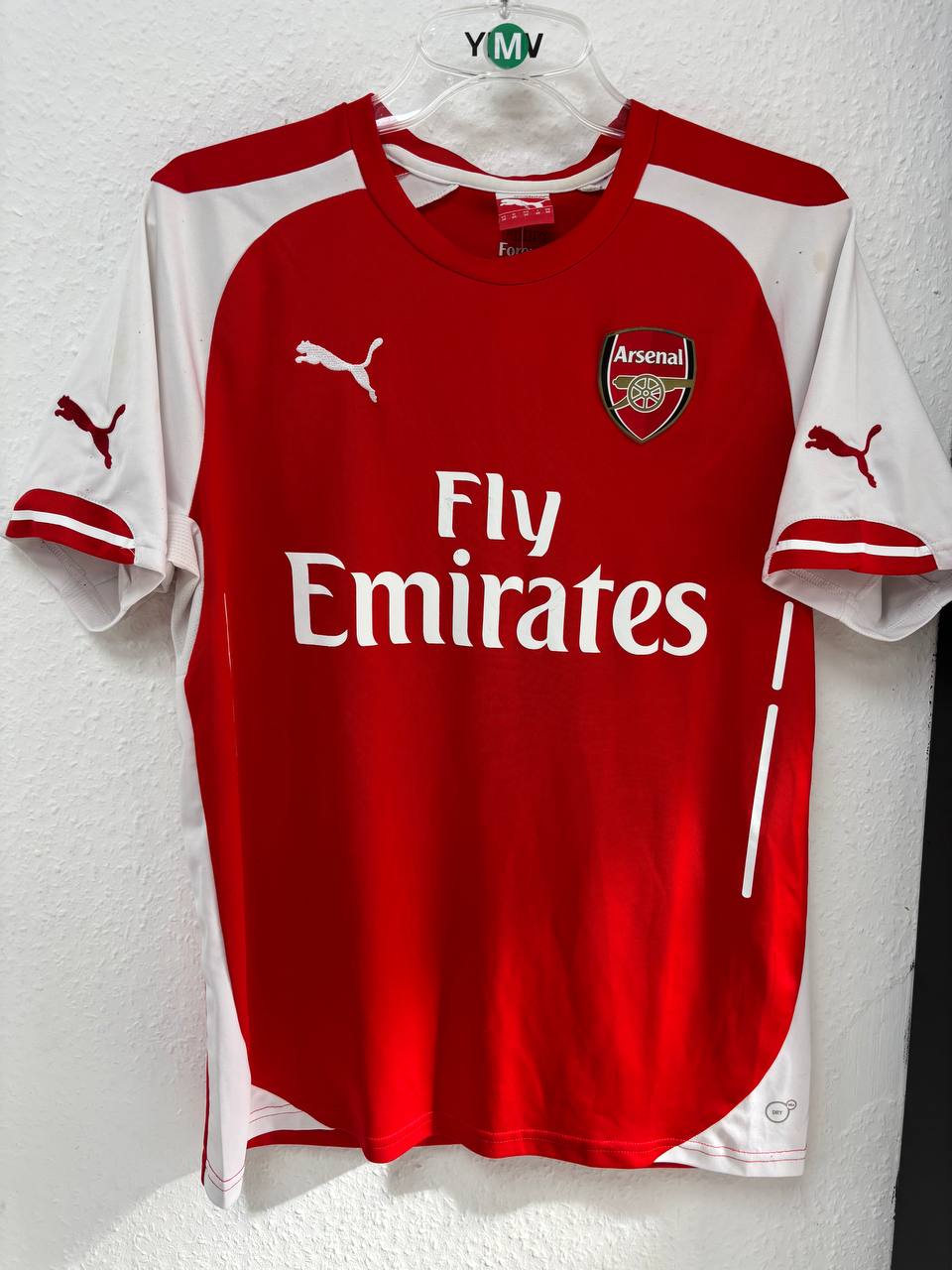 Classic Arsenal Home Jersey Red & White PUMA Fly Emirates Football Shirt (M)