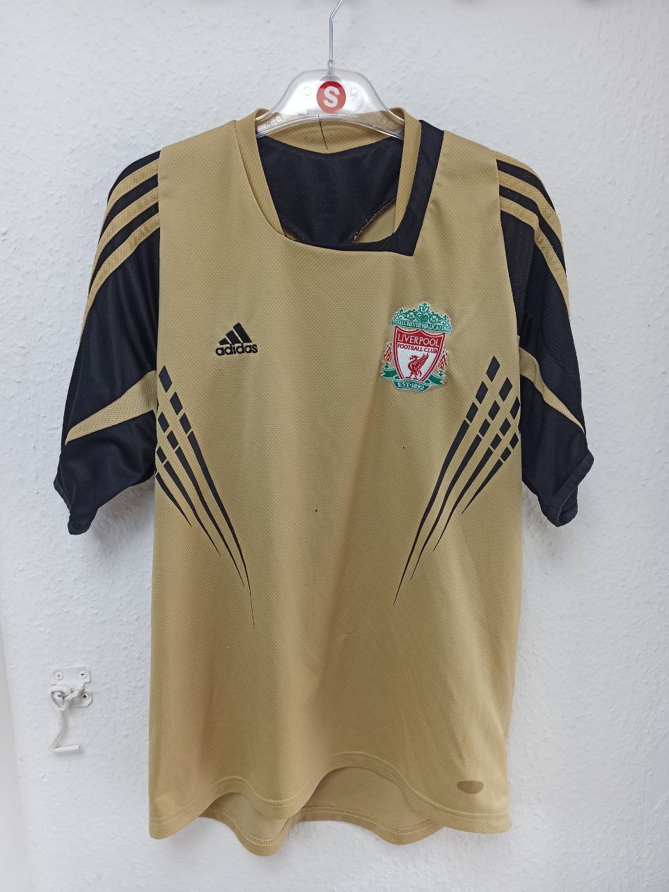 Liverpool FC 2008/09 Adidas Gold/Black Third Kit/Training Jersey (S)