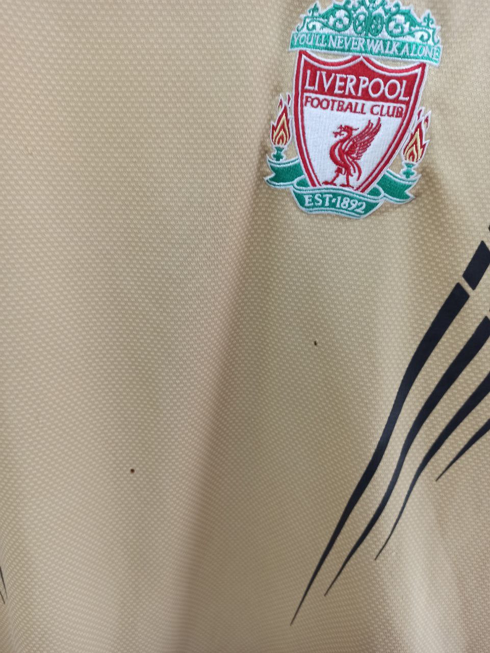 Liverpool FC 2008/09 Adidas Gold/Black Third Kit/Training Jersey (S)