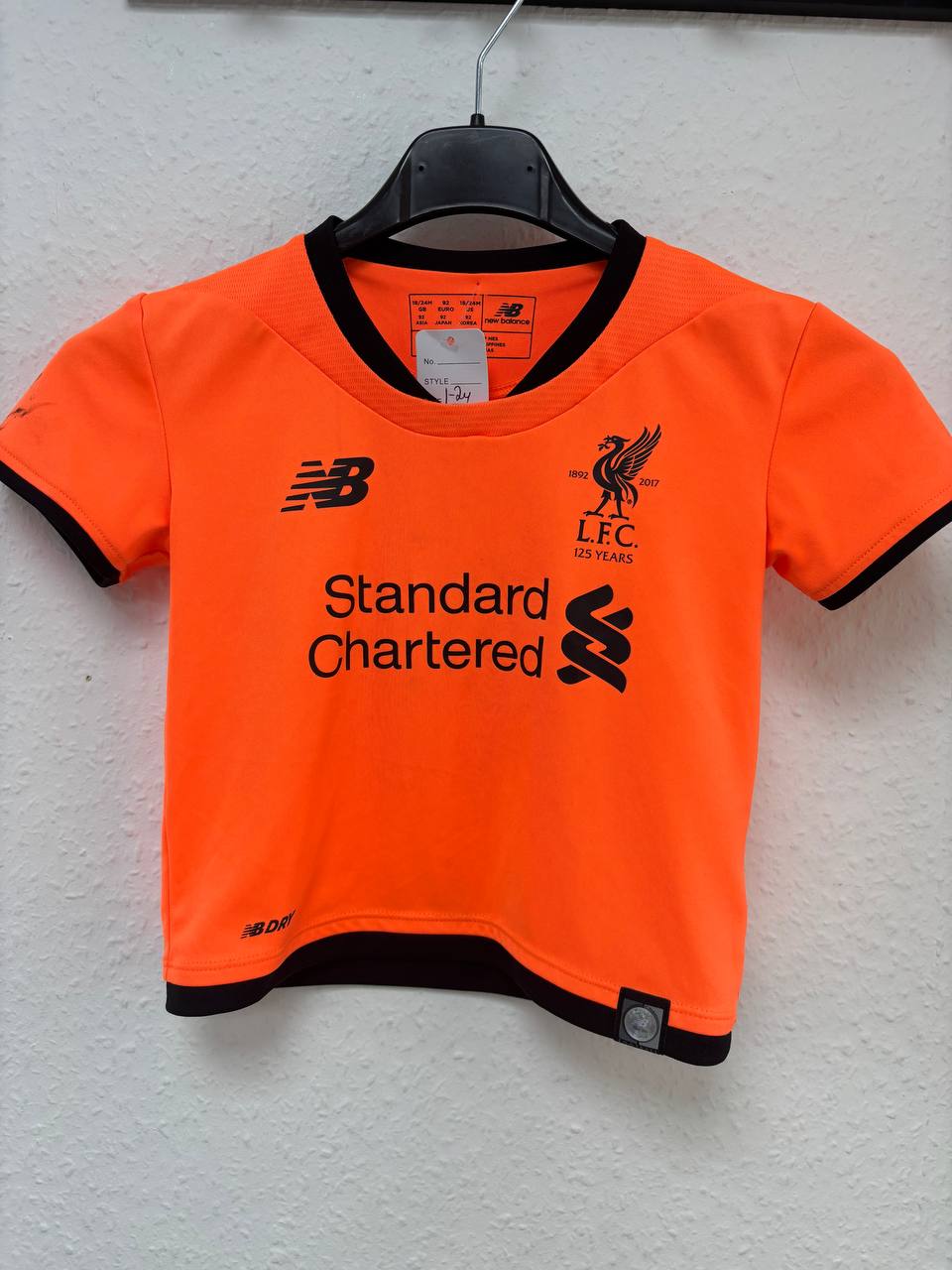 Kids' Liverpool FC 125th Anniversary Third Kit Jersey (Orange) (1 - 2 Years)