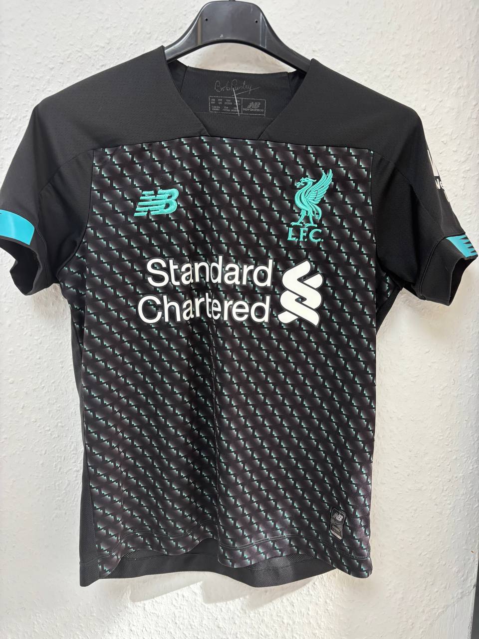 Kids' Liverpool FC Third Kit Jersey (Black/Teal Pattern)  (9 - 11 Years)