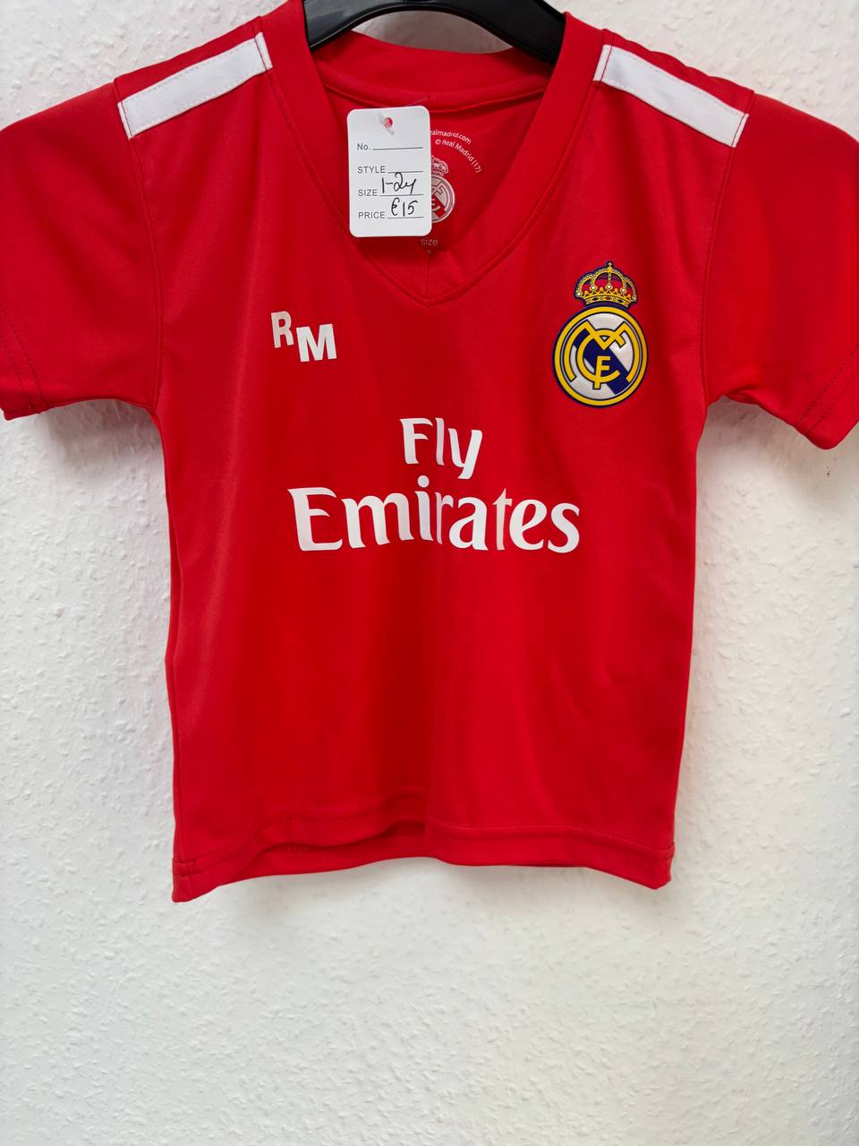 Kids' Real Madrid Away Jersey (Red) - Keylor Navas #1 (1 -2 Years)