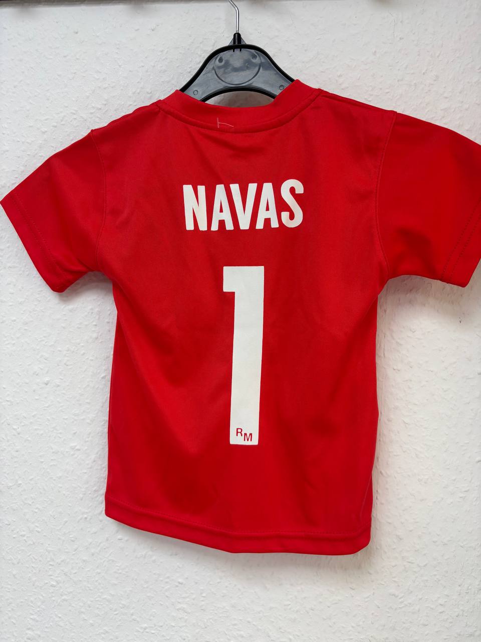 Kids' Real Madrid Away Jersey (Red) - Keylor Navas #1 (1 -2 Years)
