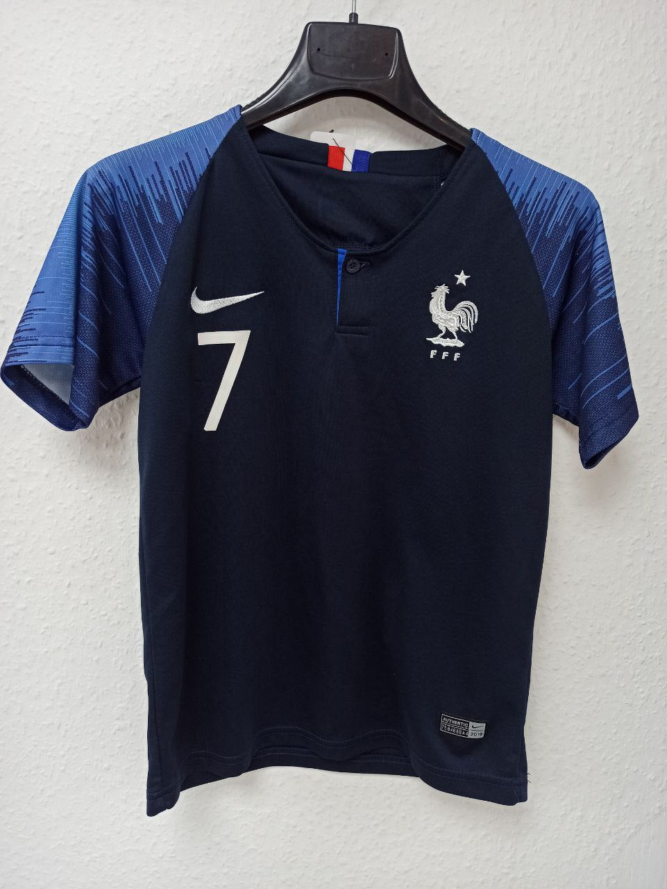 France National Team FFF 2018 World Cup Home Jersey - Antoine Griezmann #7 (8 - 10 Years)