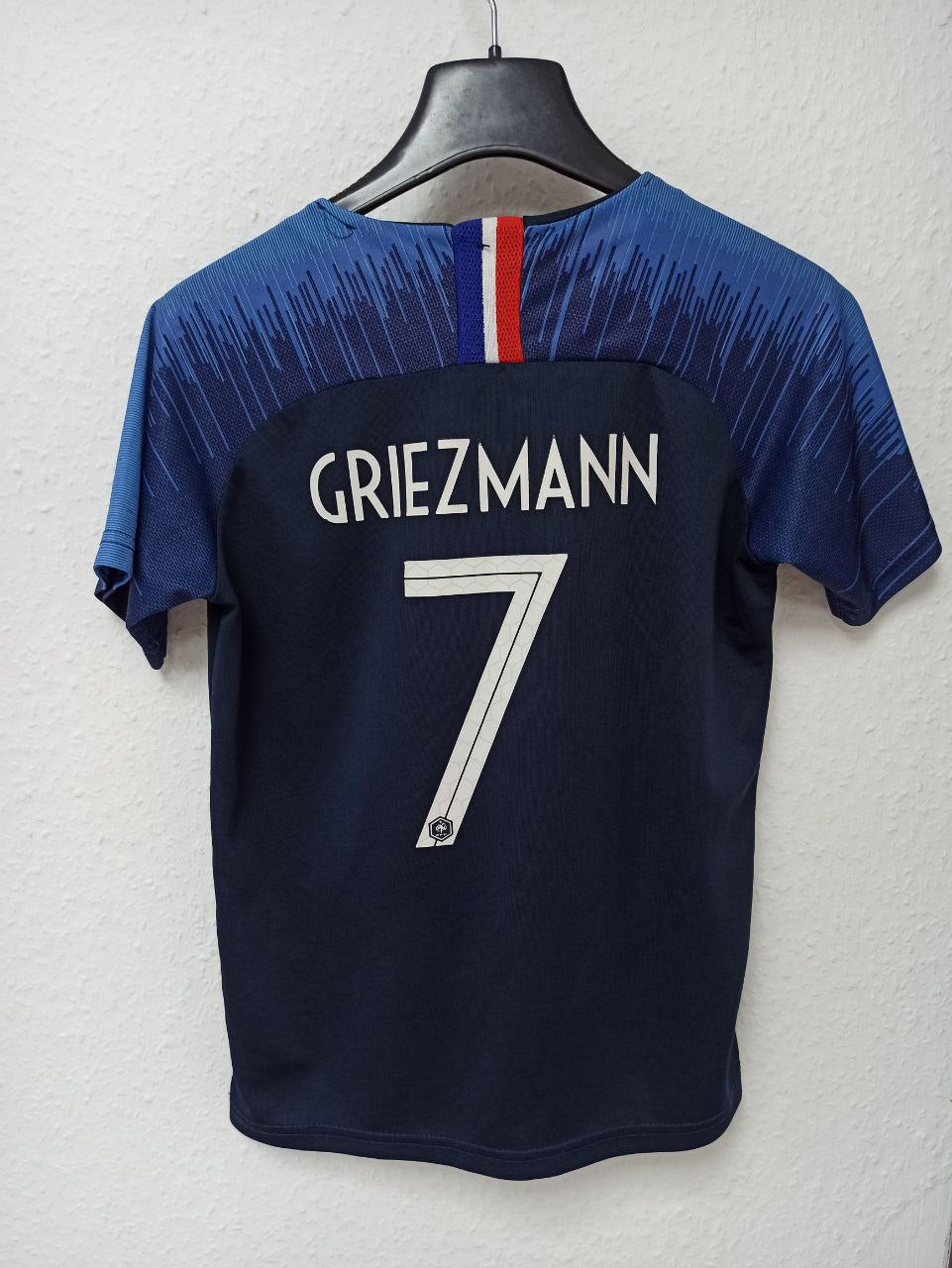 France National Team FFF 2018 World Cup Home Jersey - Antoine Griezmann #7 (8 - 10 Years)