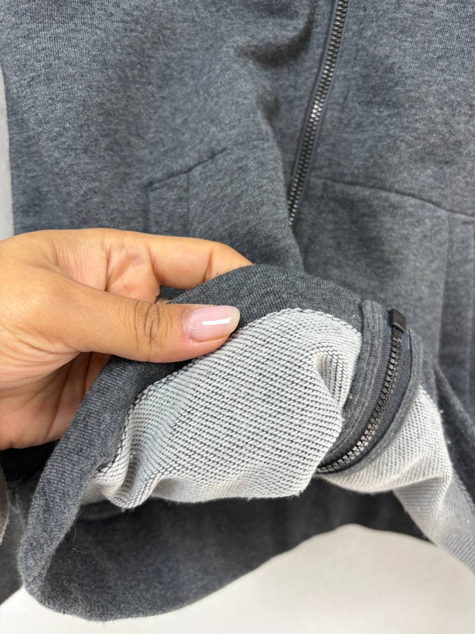 Adidas Women's/Junior Grey Full-Zip Hoodie Sweatshirt (S)