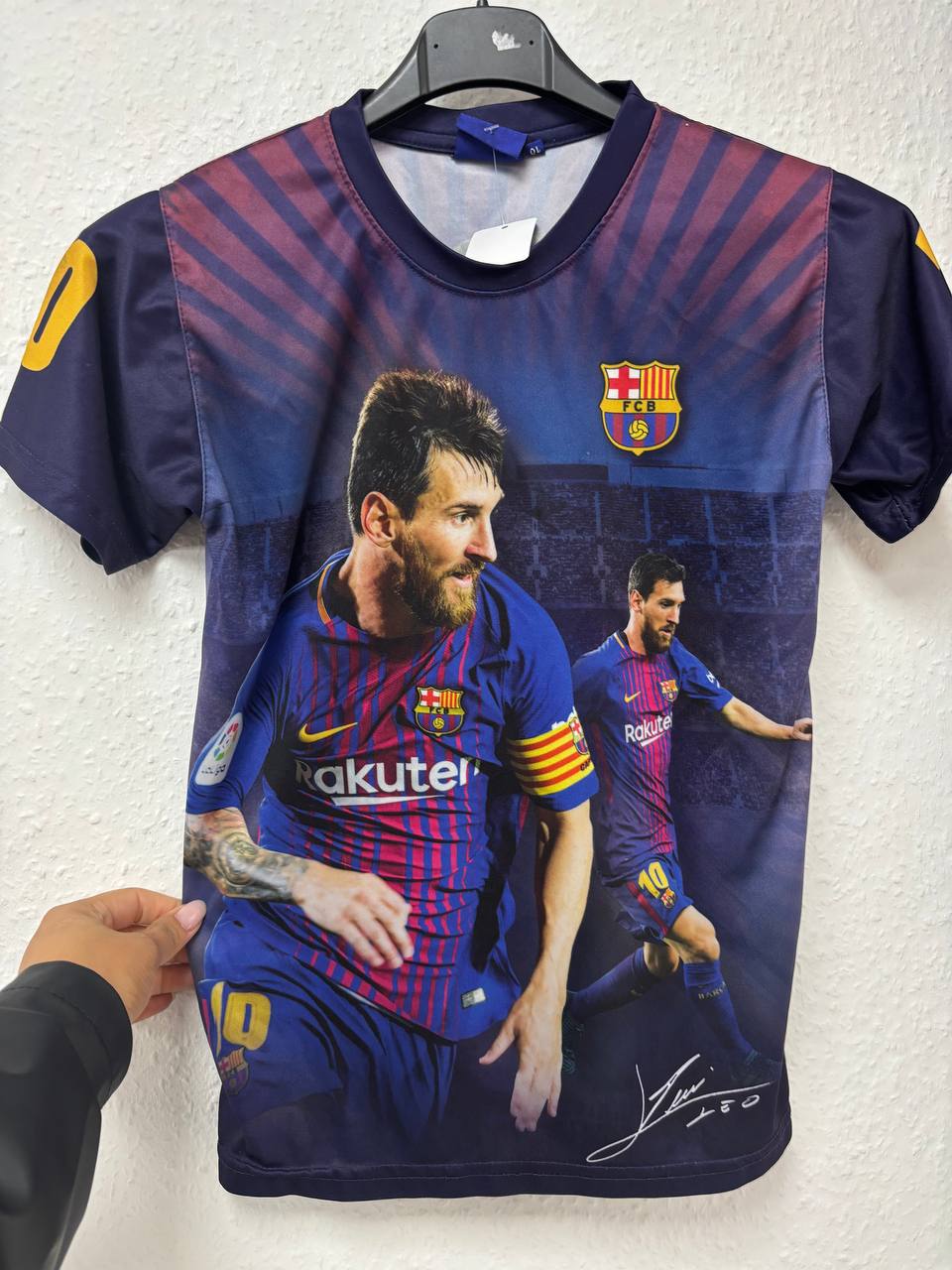 Lionel Messi FC Barcelona Tribute T-Shirt - All-Over Graphic Print (9 - 11 Years)