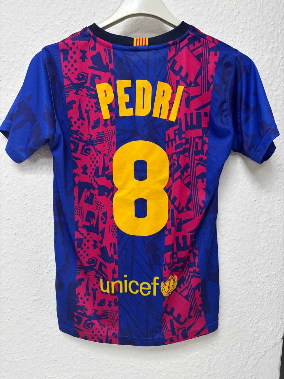 FC Barcelona European Home / Third Jersey 2021/2022 - Pedri #8 (10 - 12 Years)