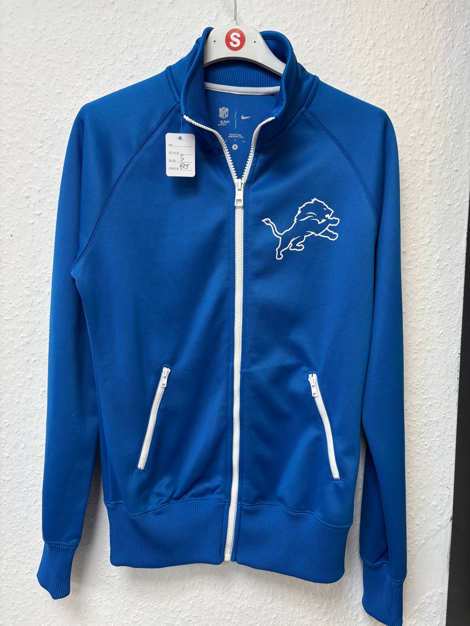 Detroit Lions Nike Royal Blue Full-Zip Track Jacket (S)