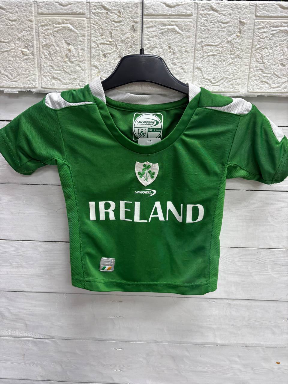 Kids' Ireland Rugby Fan Jersey - Classic Green Home Kit by Lansdowne (6 - 12 month)
