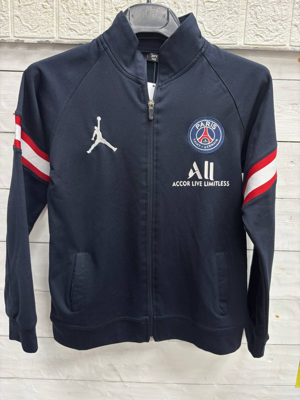 Kids' Paris Saint-Germain x Jordan Navy Blue Full-Zip Track Jacket (9 - 10 Years)