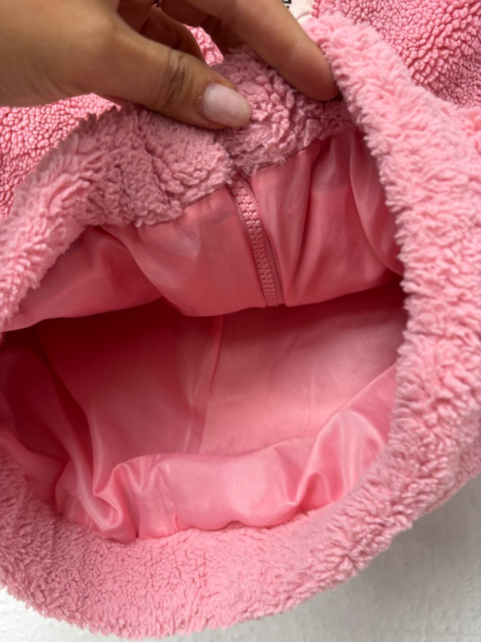 Girls' Teddy Pink Full-Zip Fleece Hoodie | Cozy Sherpa Outerwear (4 - 5 Years)