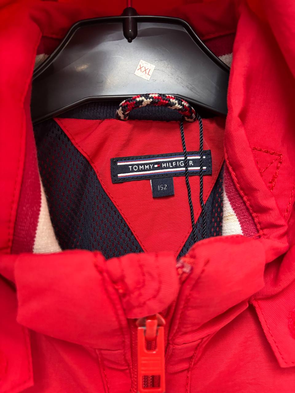 Kids' Tommy Hilfiger Red Full-Zip Hooded Windbreaker Jacket (10 - 12 Years)