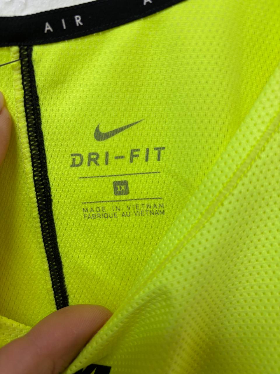Girls' Nike Air Neon Yellow Mesh Tank Top | Cropped Training Vest (XL)