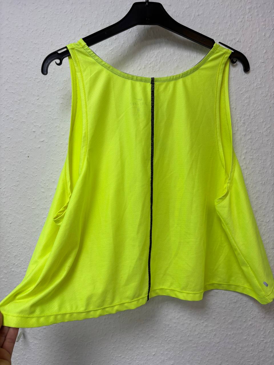 Girls' Nike Air Neon Yellow Mesh Tank Top | Cropped Training Vest (XL)
