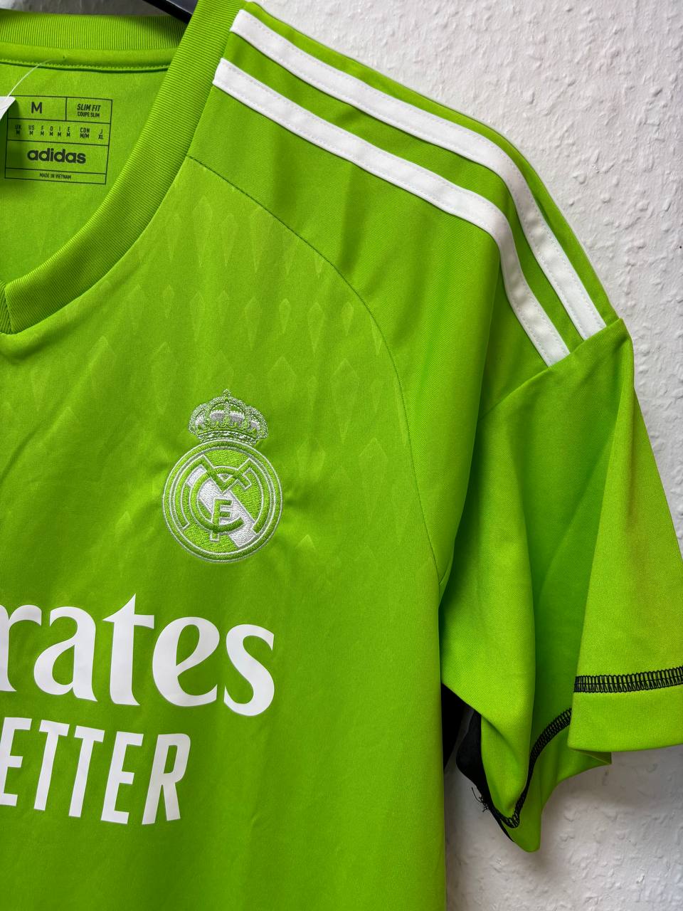 Real Madrid Neon Green Training Jersey | adidas AEROREADY Fly Better Kit (M)