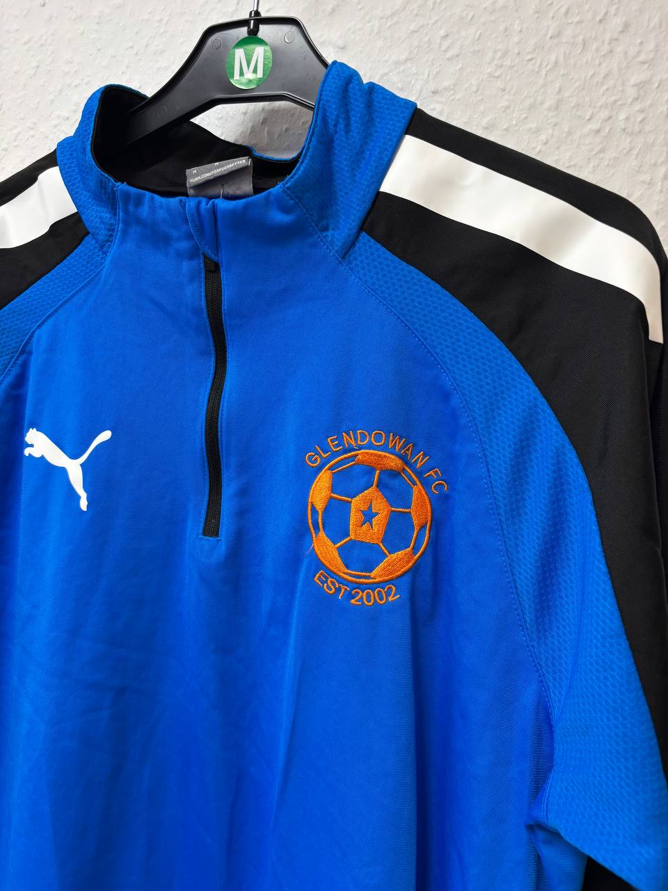 Glendowan FC Blue & Black Quarter-Zip Training Top by PUMA (M)