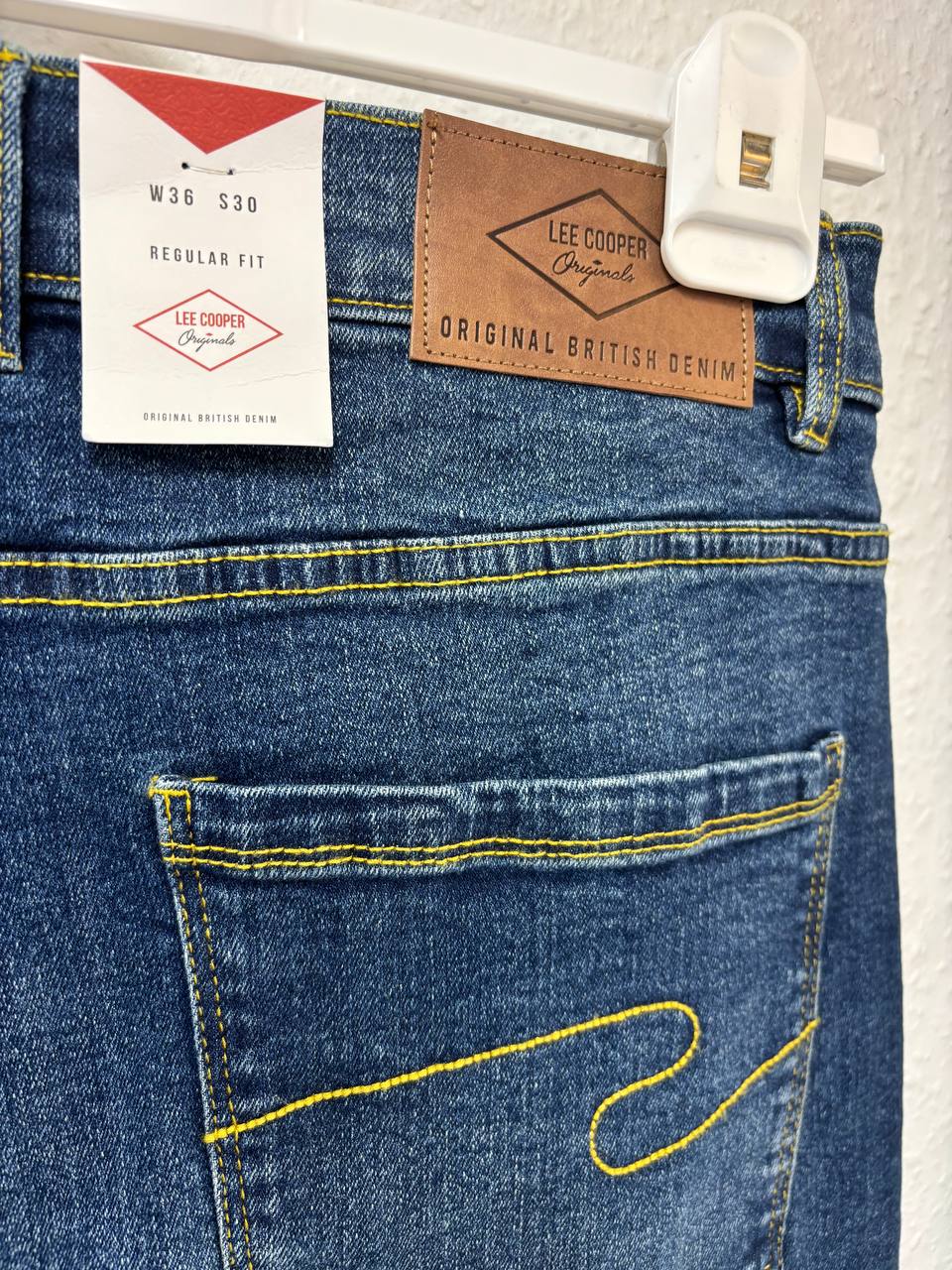 Lee Cooper Regular Fit Straight Leg Jeans with LYCRA - Dark Blue Wash NEW (W36 S30)