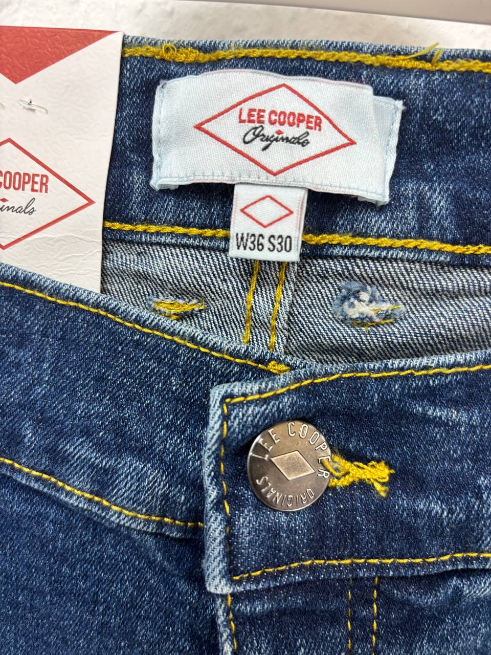 Lee Cooper Regular Fit Straight Leg Jeans with LYCRA - Dark Blue Wash NEW (W36 S30)