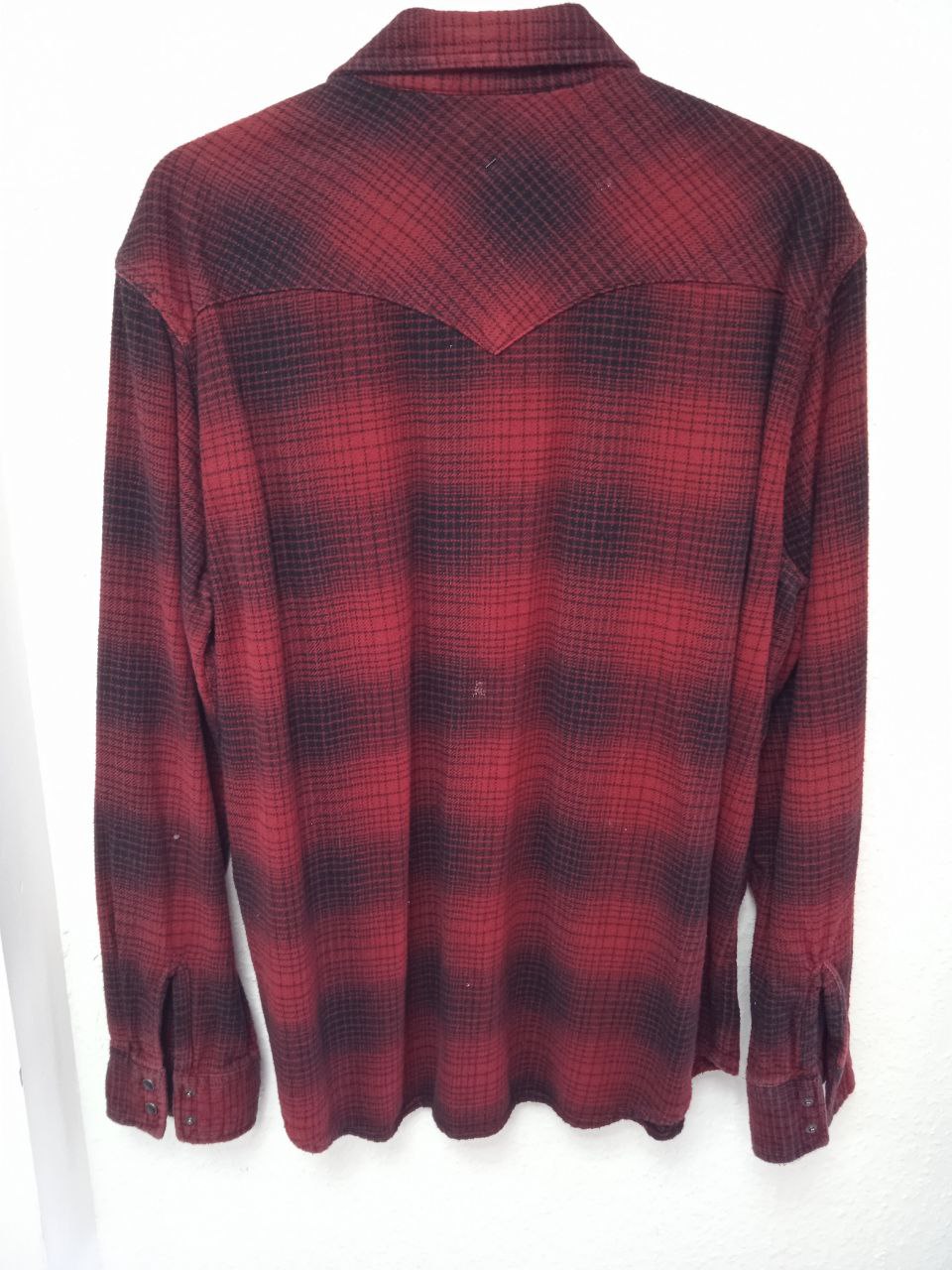 Levi's Classic Western Flannel Shirt - Red & Black Plaid Check (XL)