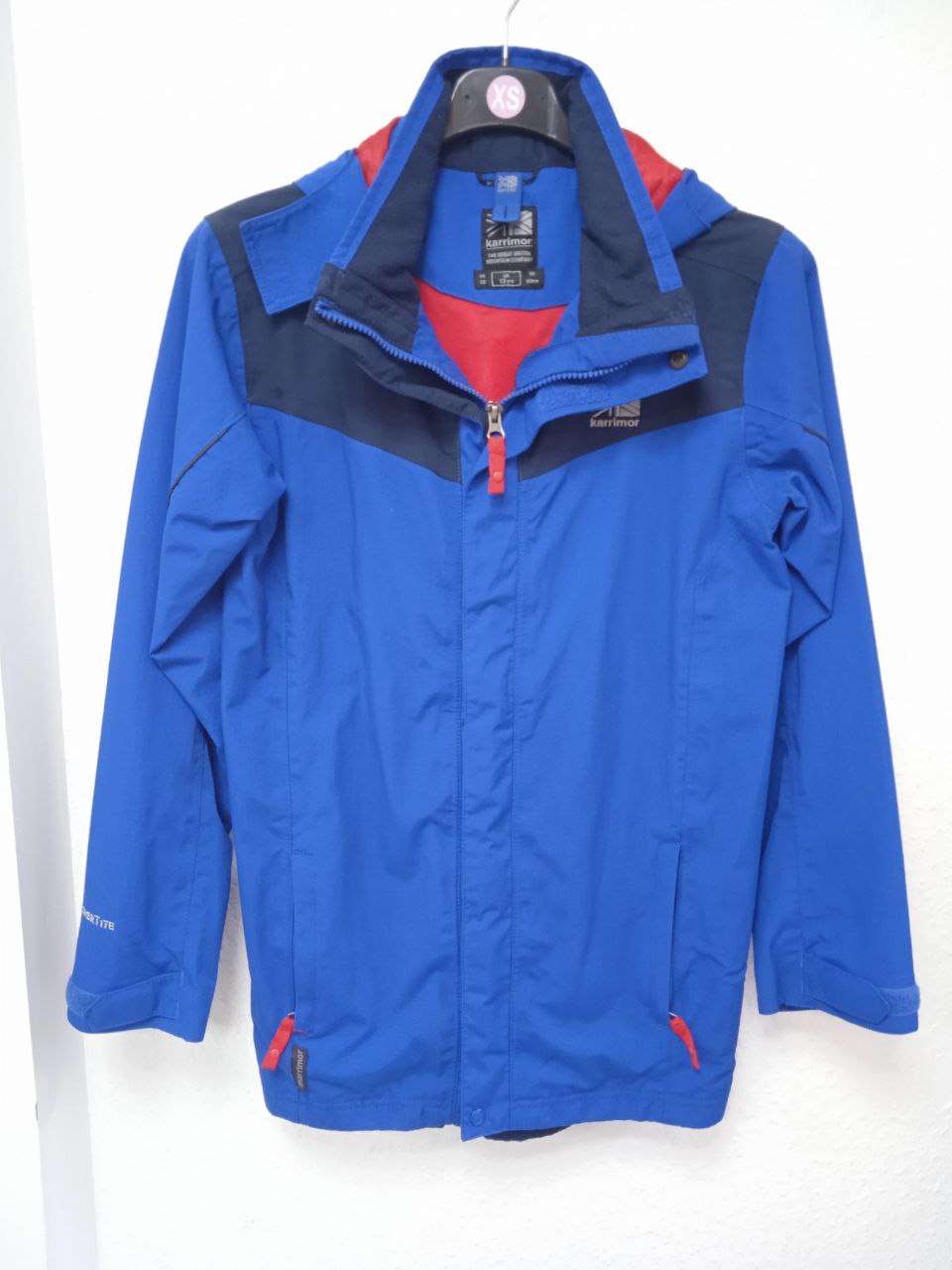 Karrimor Waterproof Hooded Outdoor Jacket - Blue & Navy Contrast (XS - S)