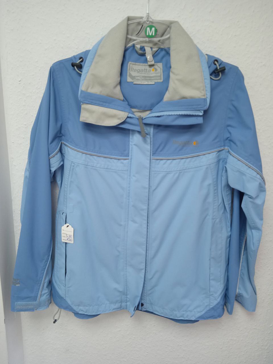 Regatta Great Outdoors Waterproof Hooded Jacket - Light Blue Contrast (S - M )