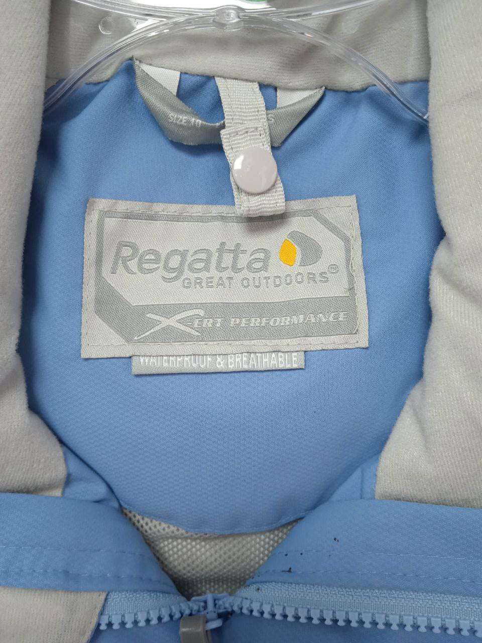 Regatta Great Outdoors Waterproof Hooded Jacket - Light Blue Contrast (S - M )
