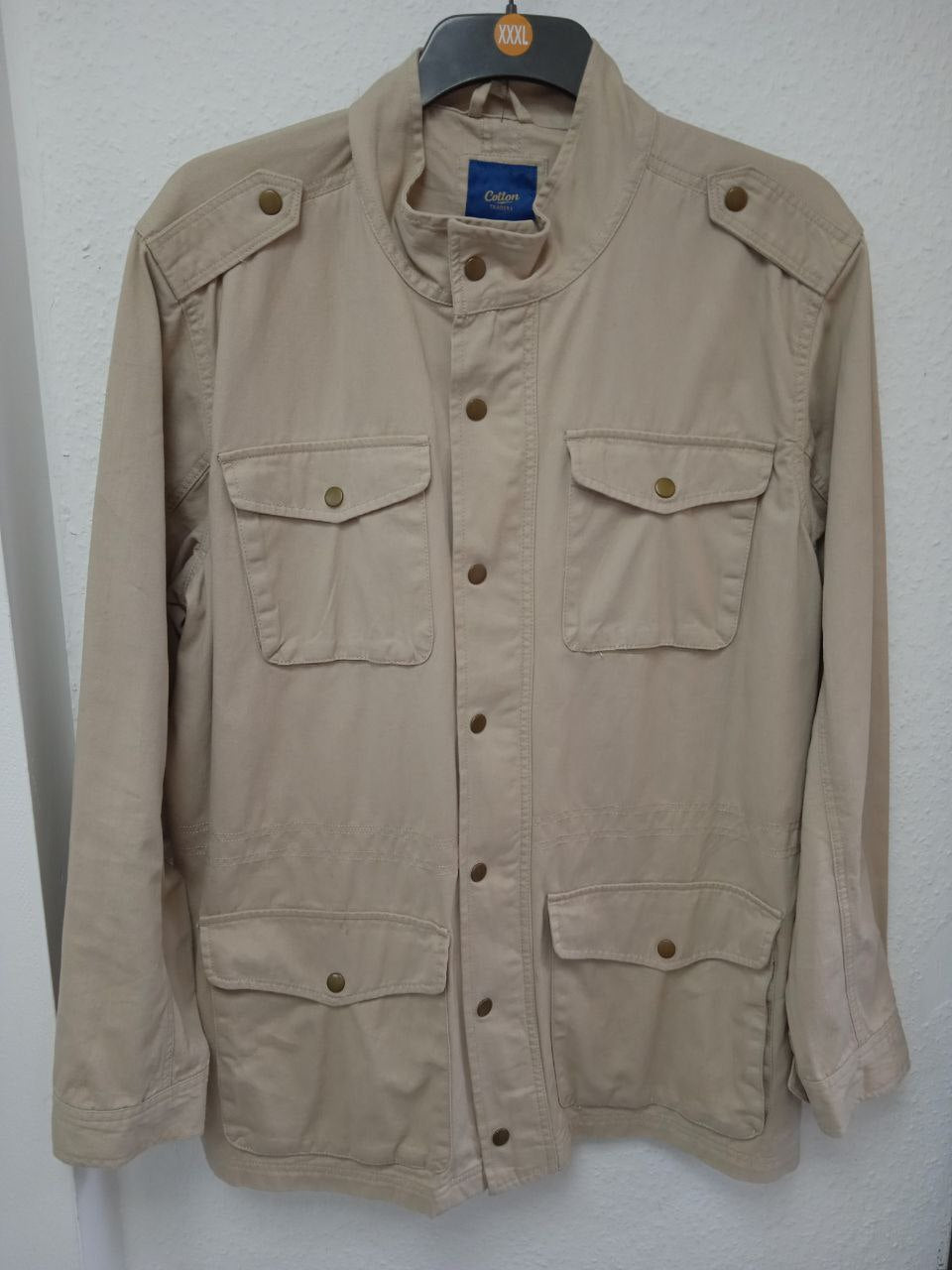 Cotton Trader's Classic Safari/Field Jacket - Stone Beige (2XL - XL)