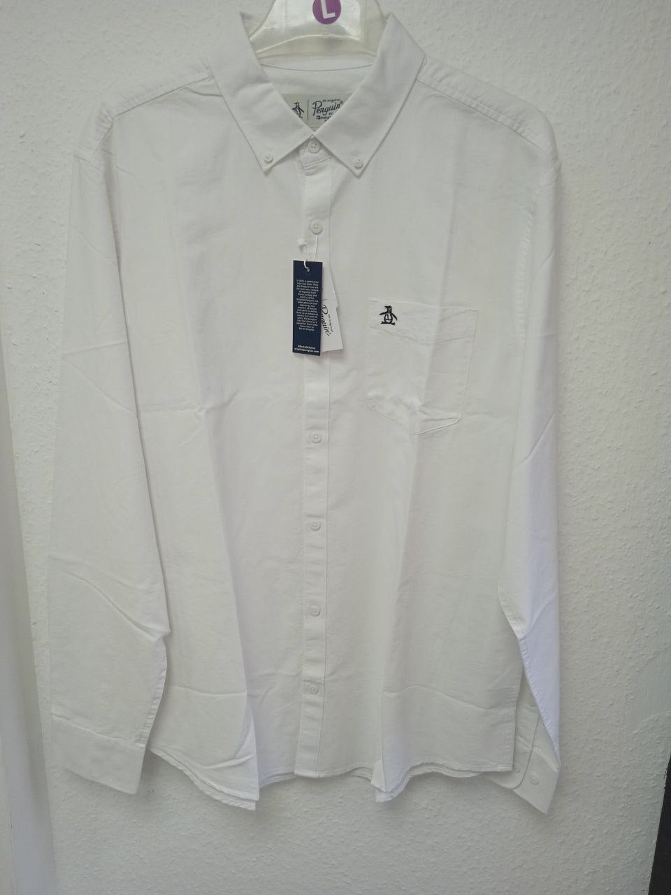 Original Penguin Heritage Button-Down Shirt - Classic White (L)