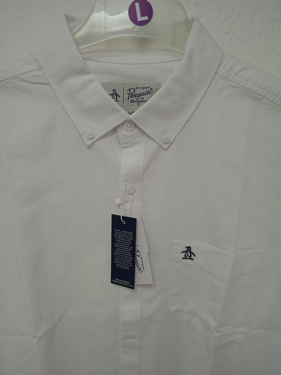 Original Penguin Heritage Button-Down Shirt - Classic White (L)