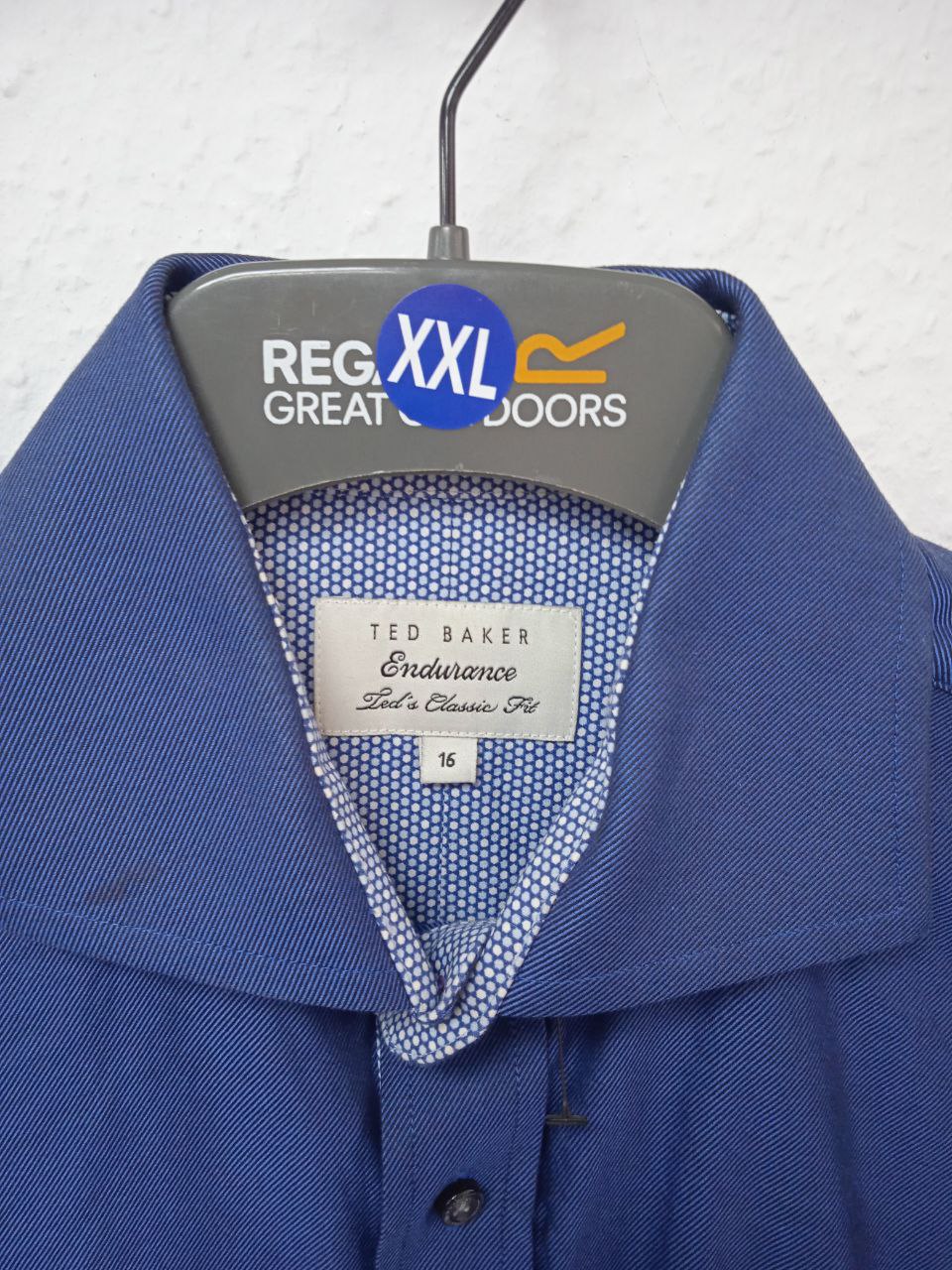 Ted Baker Endurance Classic Fit Blue Dress Shirt (XL - XXL)