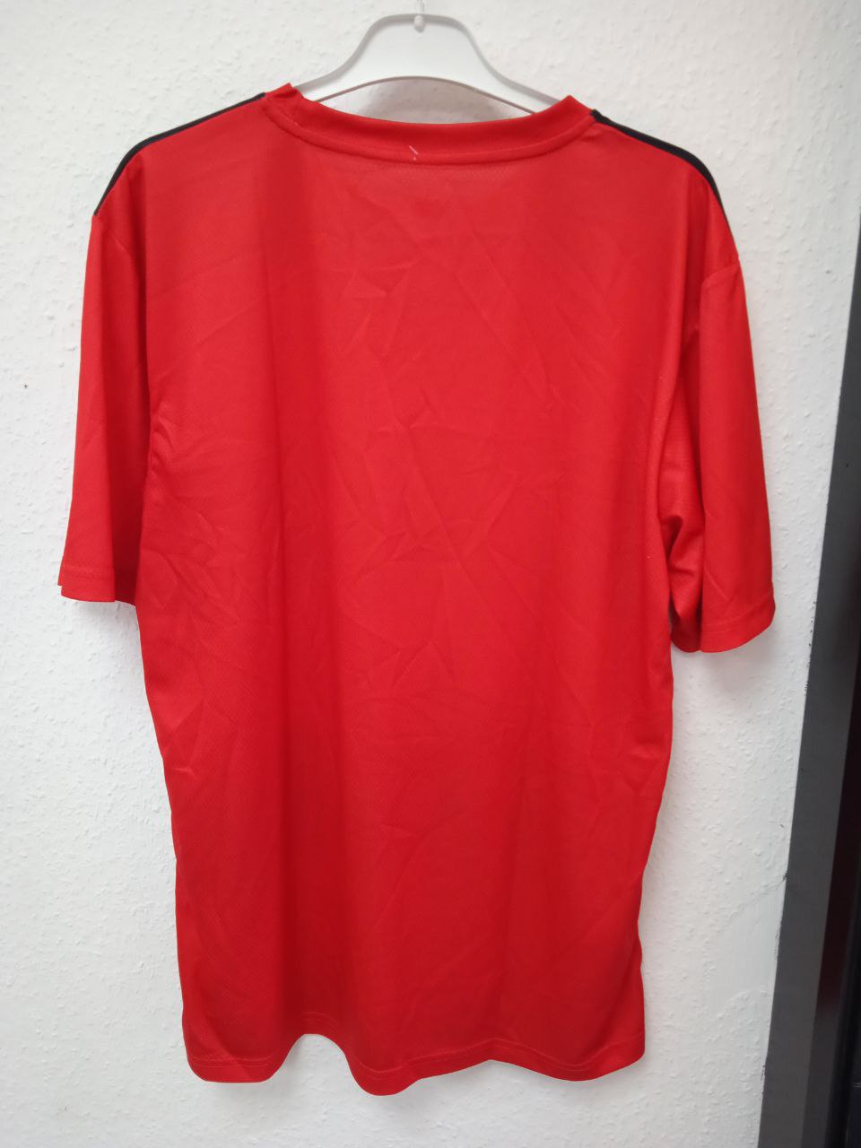 Newport College Striped Sports Jersey | Red and Black Team Kit (XL)