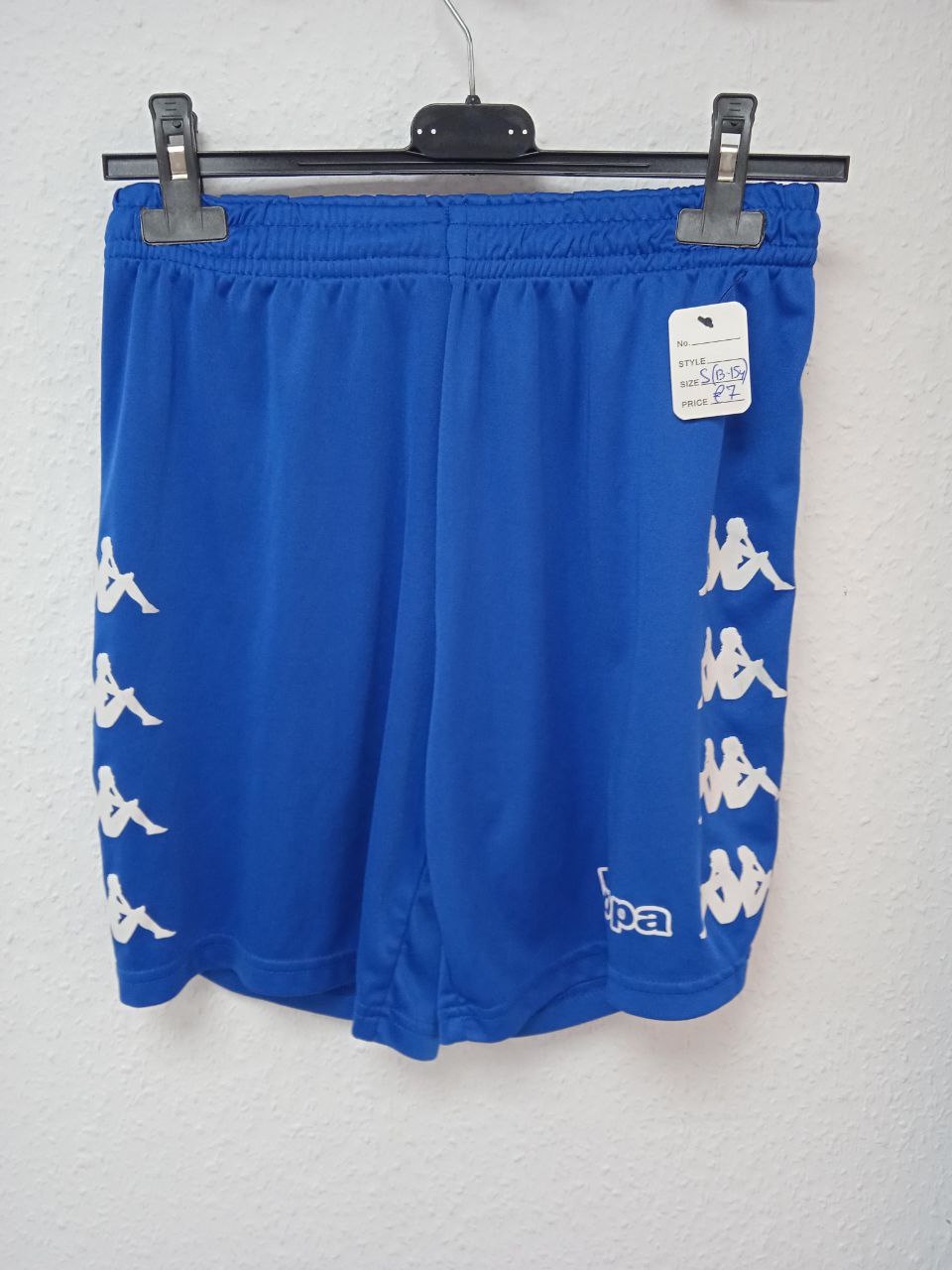 Vintage Style Kappa Banda Logo Royal Blue Athletic Shorts (S)(13 - 15 Years)