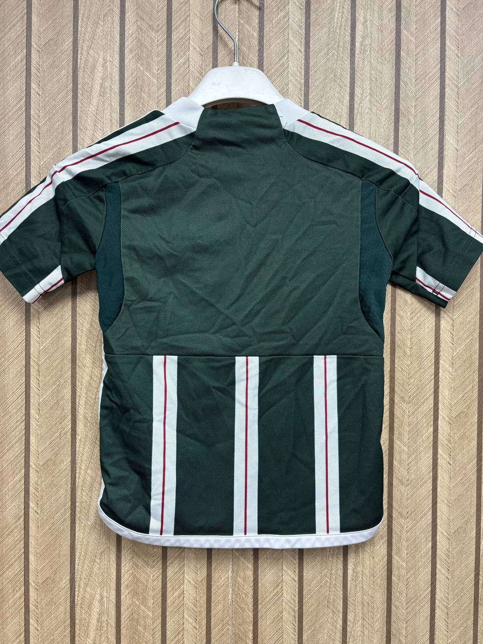 Manchester United Third Kit Jersey | Green & White Pinstripe | Kids/Youth (3 - 5 Years)