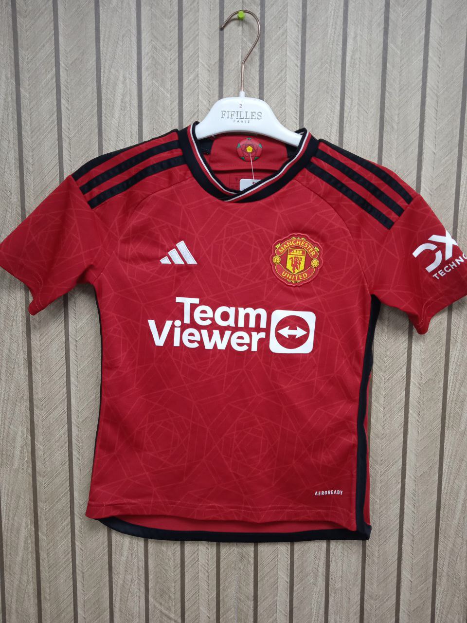 Manchester United Home Jersey | Red TeamViewer Kit | Kids/Youth (8 - 10 Years)