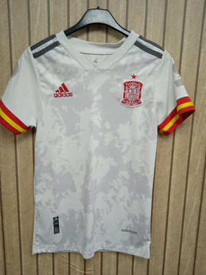 Spain National Team Away Jersey | White Abstract Graphic | Kids/Youth (8 - 10 Years)